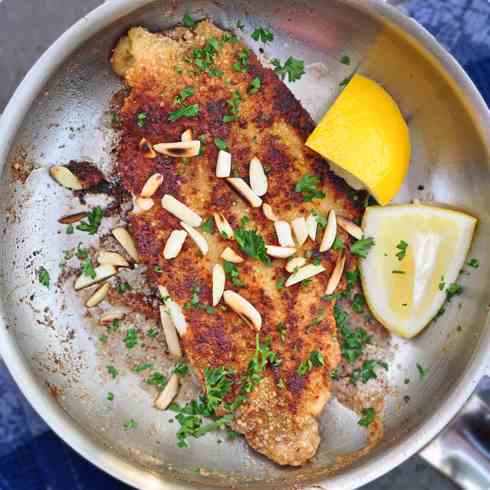 Simple flounder meunière