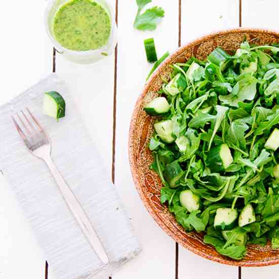 Arugula, Cucumber and Mint Salad