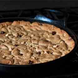 Peanut Butter Chocolate Skillet Cookie
