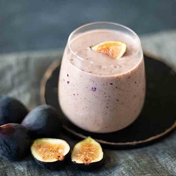 Fig Smoothie with Dates and Almond Butter