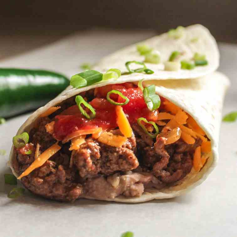 Beef and Bean Burritos