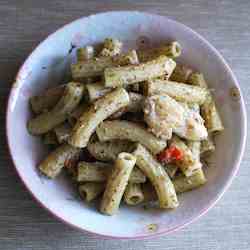 Creamy Pesto Rigatoni