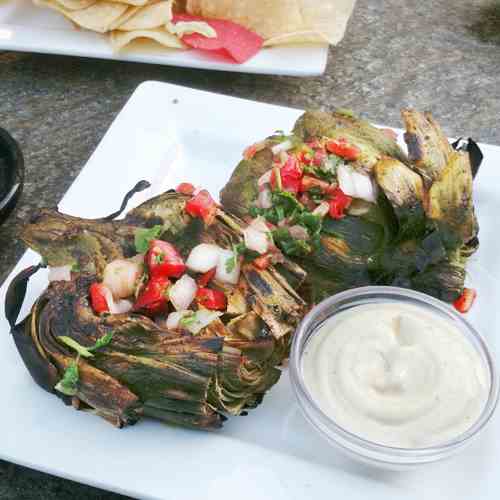 Chile-Lime Roasted Artichokes