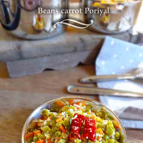 Beans Carrot poriyal recipe
