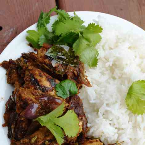 Chicken breast with coriander leaves
