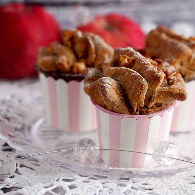 Whole wheat pull-apart muffins