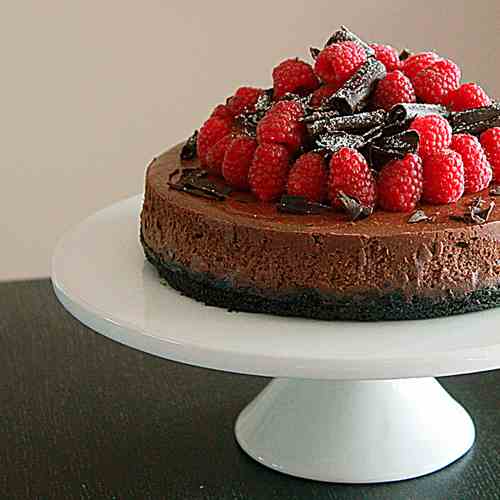Dark chocolate cheesecake