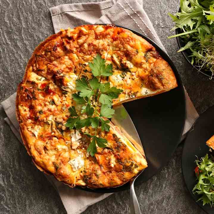 Pumpkin, Chorizo, Feta - Rosemary Frittata