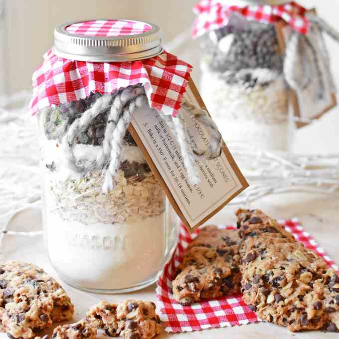 DIY Chocolate Cherry Oat Scones