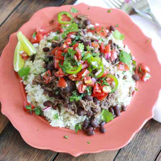 Crockpot Cuban Pork and Beans