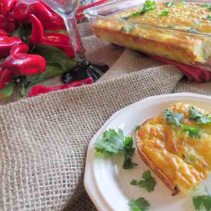 Spicy Egg Puff Casserole for Cinco De Mayo