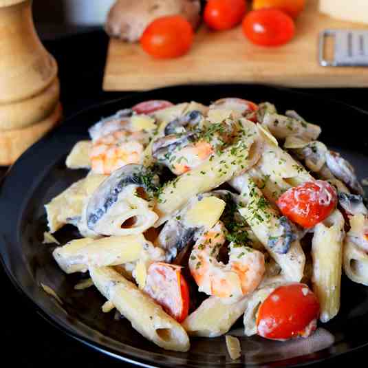 Creamy Ricotta and Mushrooms Pasta