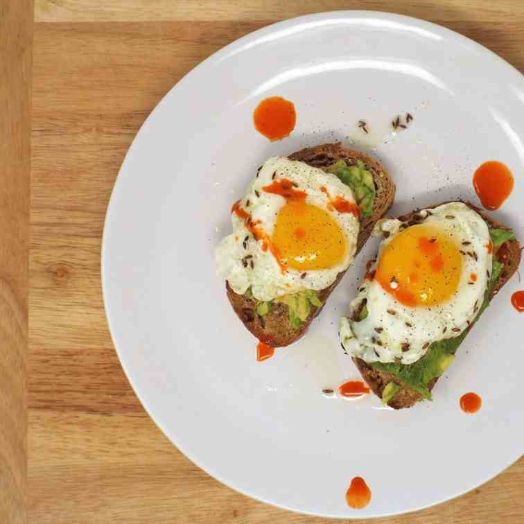 Avocado Toast with Cumin Butter and Egg