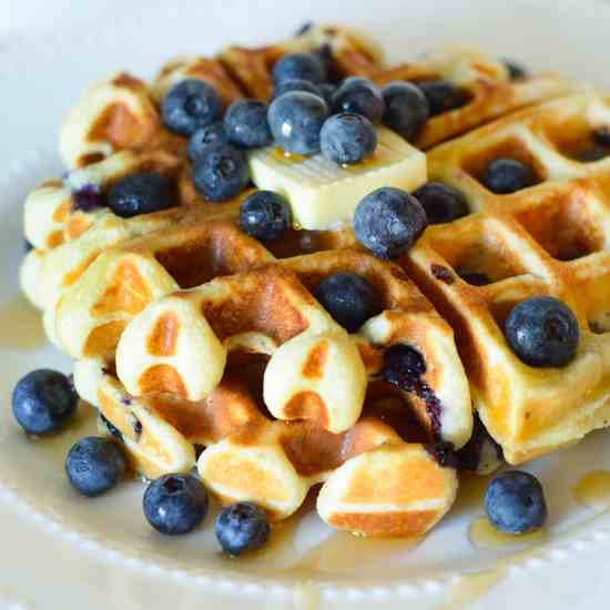 Gluten Free Blueberry Waffles