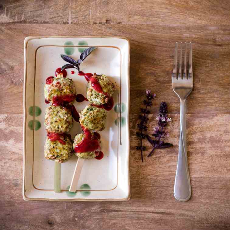 Spinach Basil Chicken Meatballs