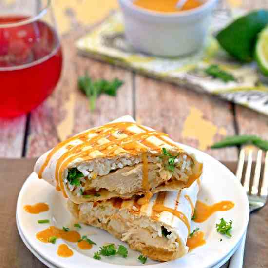 Coconut Lime Chicken Burritos