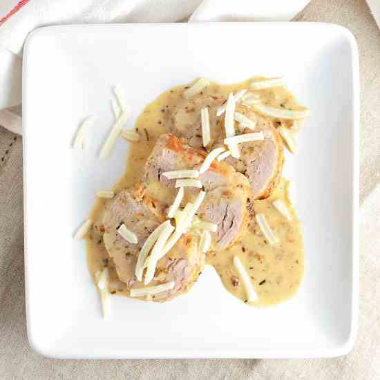 Tender Pork Loin in Herb Sauce