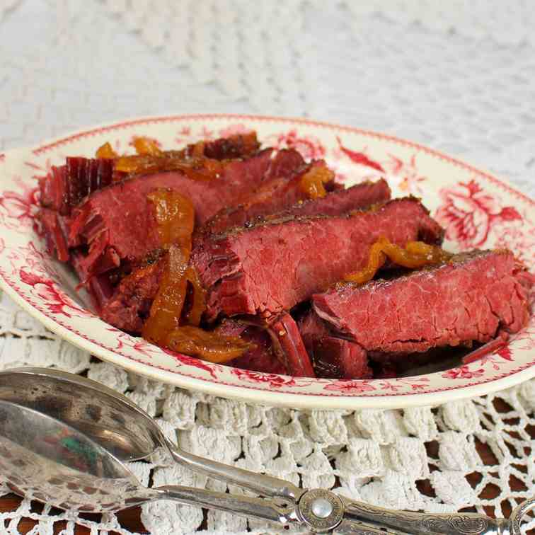 Crock Pot Glazed Corned Beef Brisket