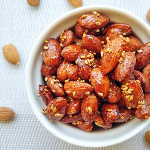 Honey Sesame Almonds