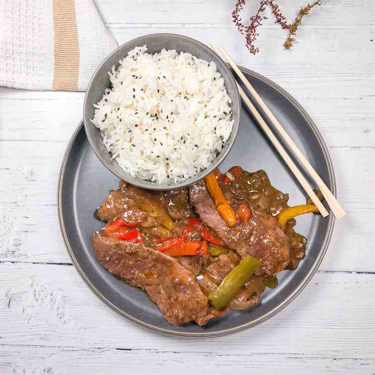 Oven Pepper Steak