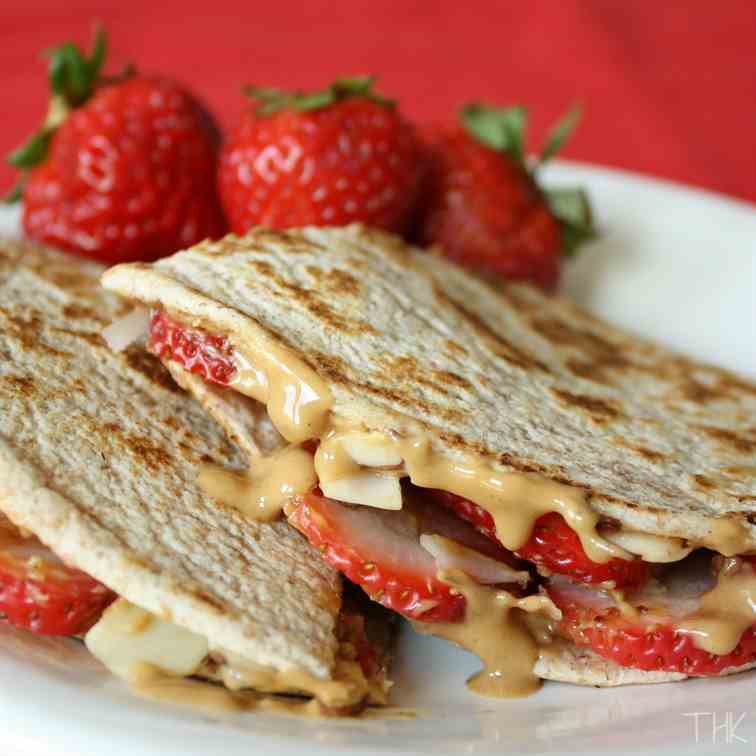 Strawberry-Peanut Butter Quesadillas