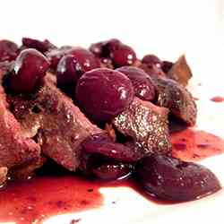 Duck with a cherry & port sauce