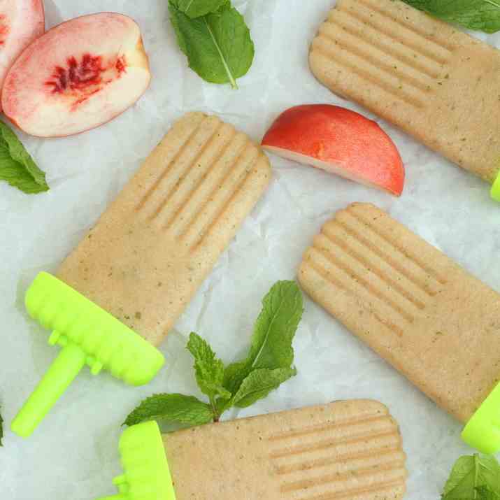 Peach Ginger Mint Popsicles