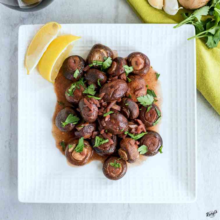 Red Wine Garlic Mushrooms