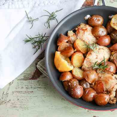 Rosemary Skillet Chicken - Potatoes