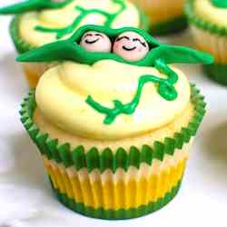 “Two Peas in a Pod” Lemon Cupcakes