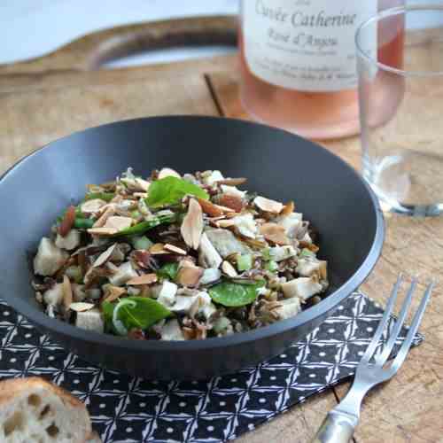 Chicken with Wild Rice, and Watercress