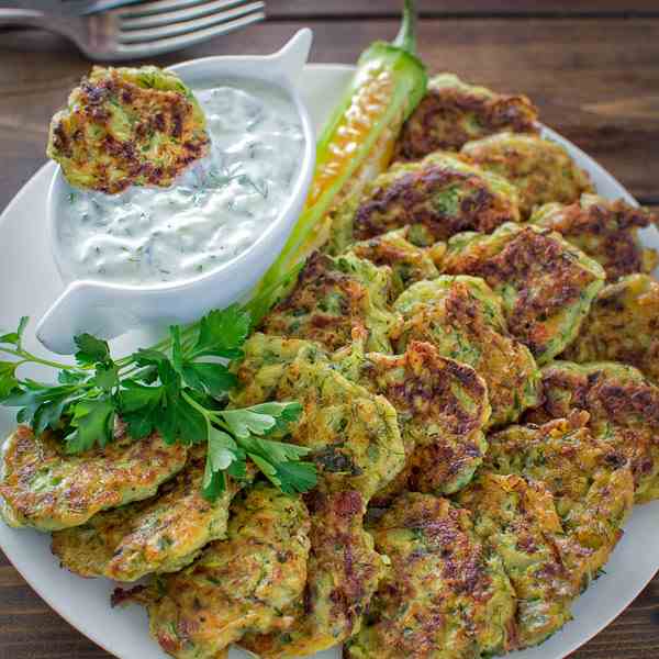 Zucchini Feta Fritters