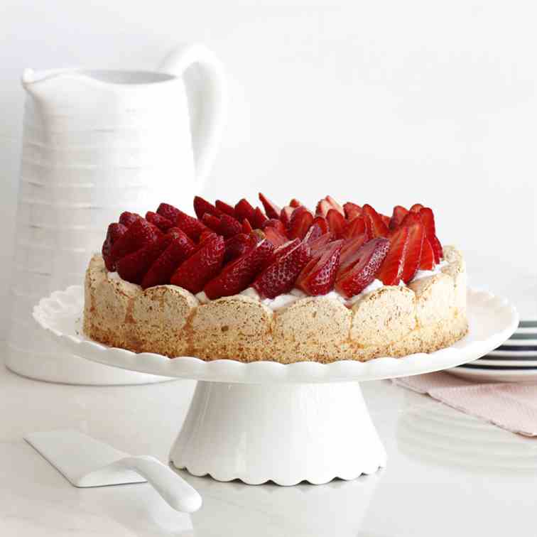 Flourless Strawberry and Mascarpone Pie