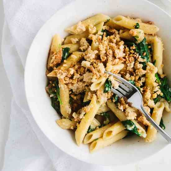 Creamy Vegan Spinach Pasta