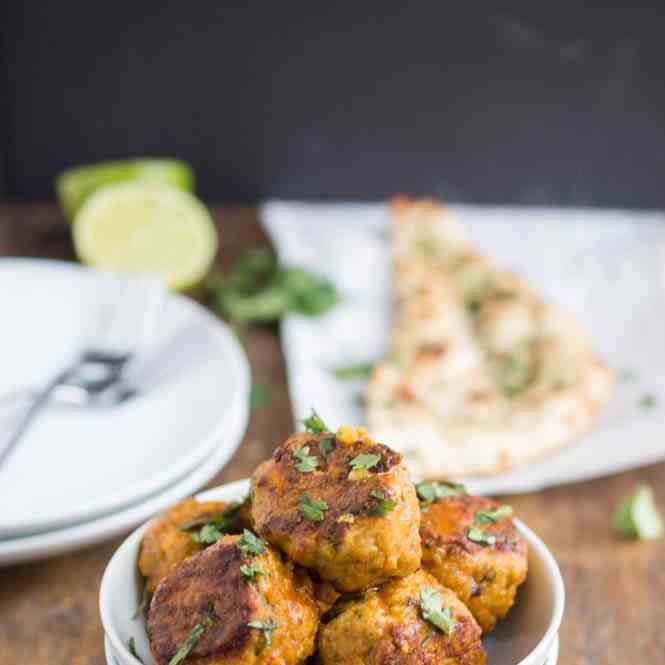 Thai Red Curry Chicken Meatballs