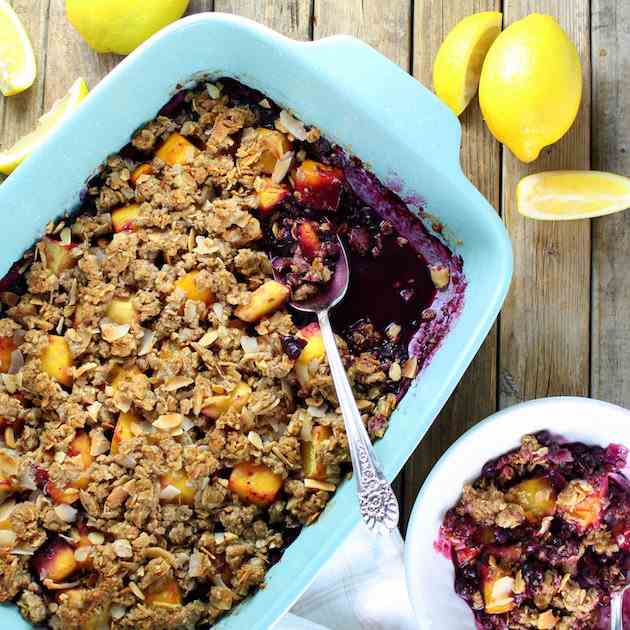 Blueberry Mango Coconut Crumble