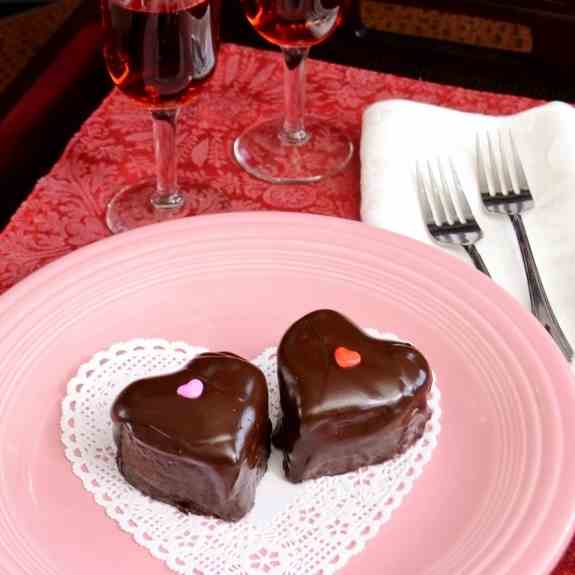 Chocolate Ganache Brownie Hearts