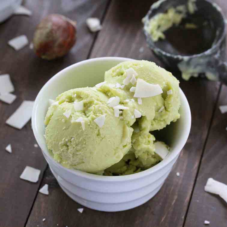 Coconut Avocado Frozen Yogurt