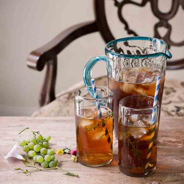 Lemon Thyme Infused Iced Tea