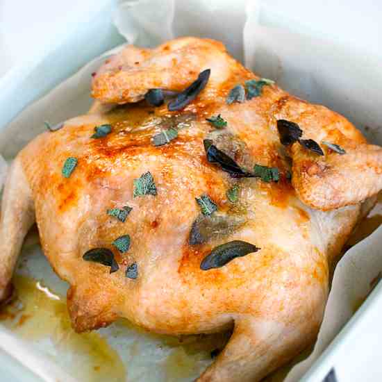 Sage and Garlic Roast Chicken