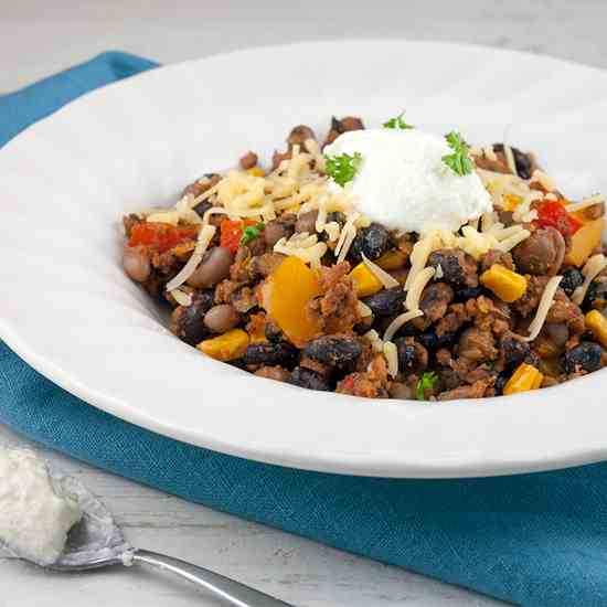 One-pot Mexican beans and mince