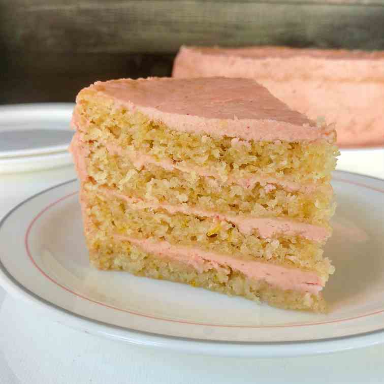 Lime and strawberry cake 