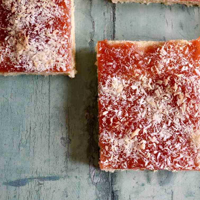 Coconut - Raspberry Slice