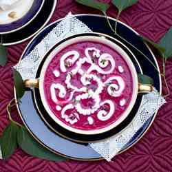 Cream of Roasted Beet Soup