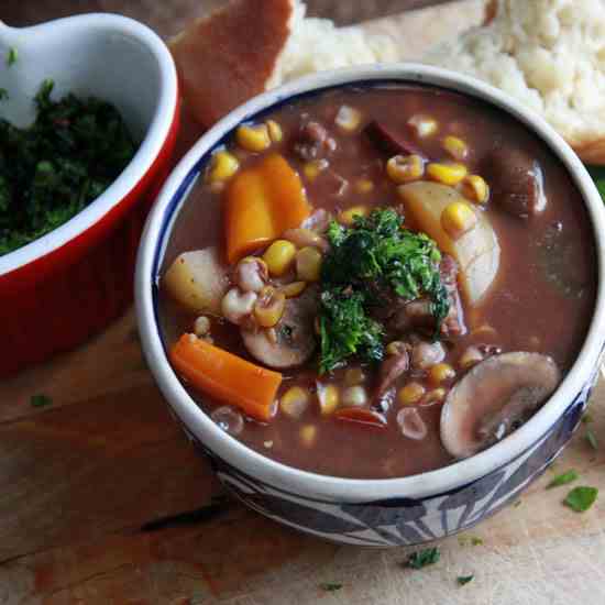 Spring Lamb Stew with Herb Pistou