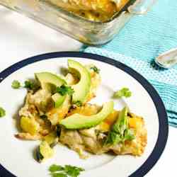 Veggie enchiladas with poblano cream sauce