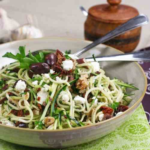 Zucchini Carpaccio, Spaghetti Style