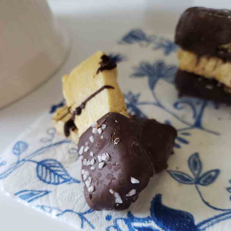 Chocolate Dipped Orange Shortbread