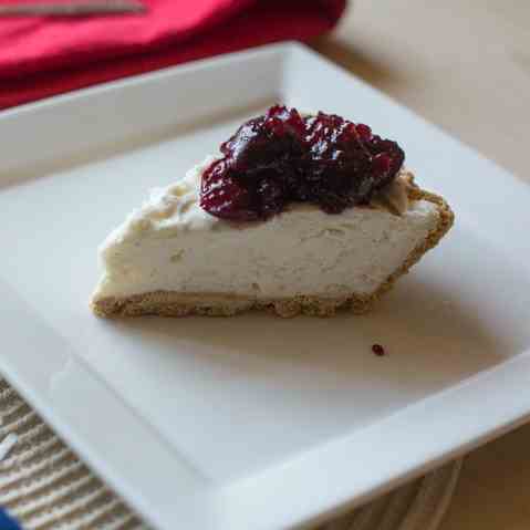 No-Bake Cheesecake w- Cherry Compote