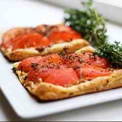 Perfect tomato and goat cheese tart